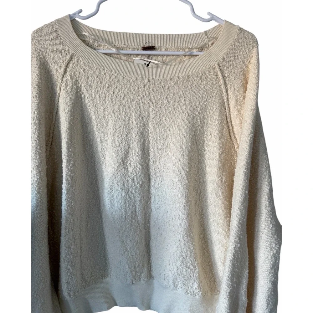 Free People‎ Found My Friend Pullover Sweater Ivory Women's Size Small